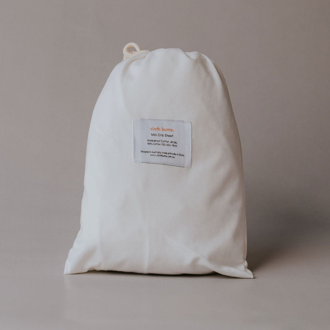 Waterproof Mini/Travel Cot Sheet - Ivory