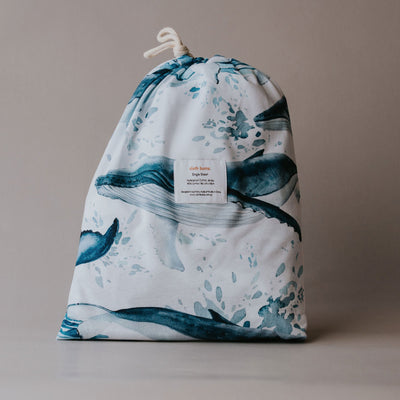 Waterproof Fitted Sheet in Single or King Single - License to Krill
