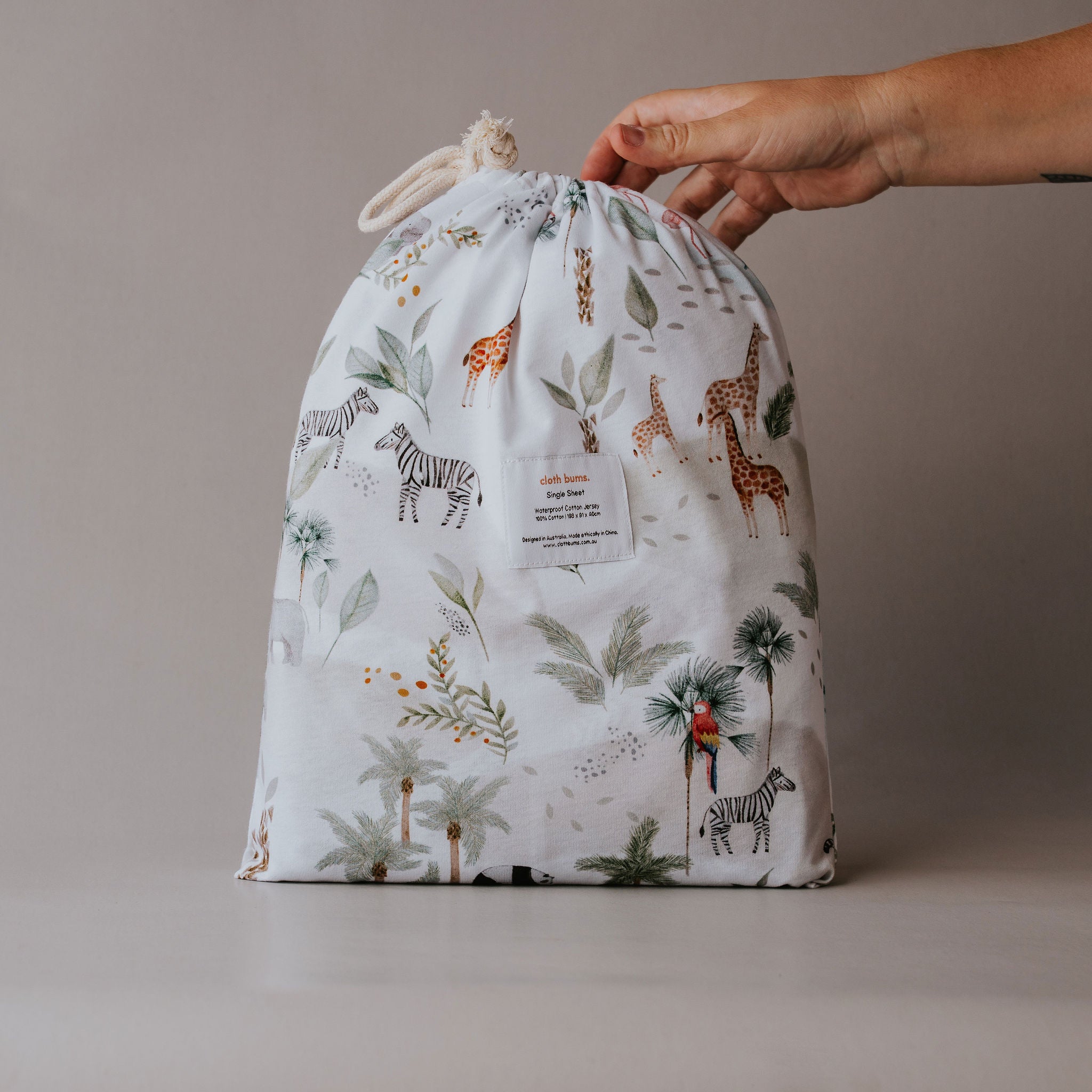 Waterproof Fitted Sheet in Single or King Single - Wild Ones