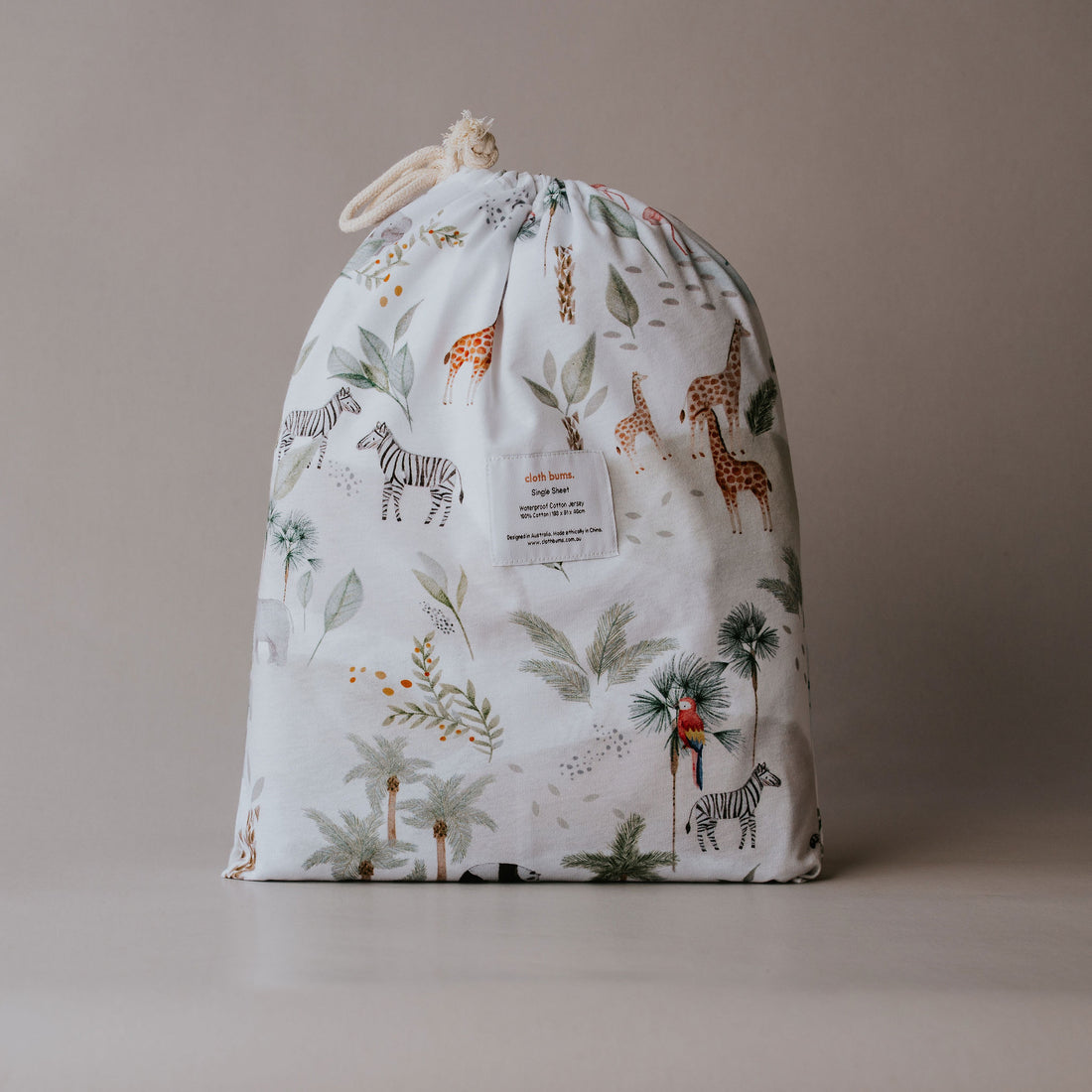 Waterproof Mini/Travel Cot Sheet - Wild Ones