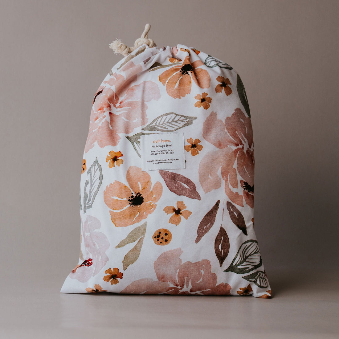 Waterproof King/Single Sheet - Peony Pop
