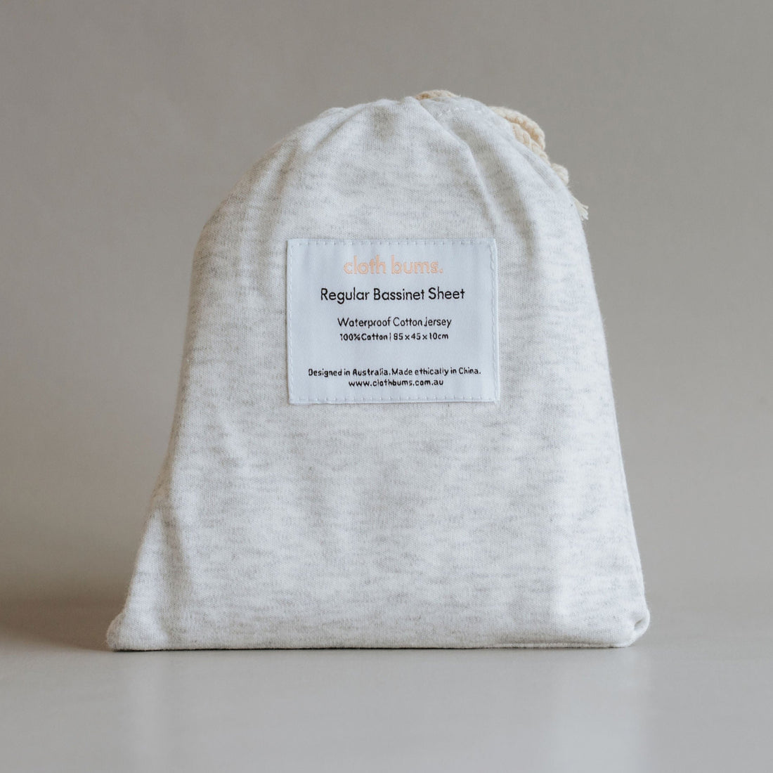 Regular Bassinet Waterproof Sheet - Grey Marle
