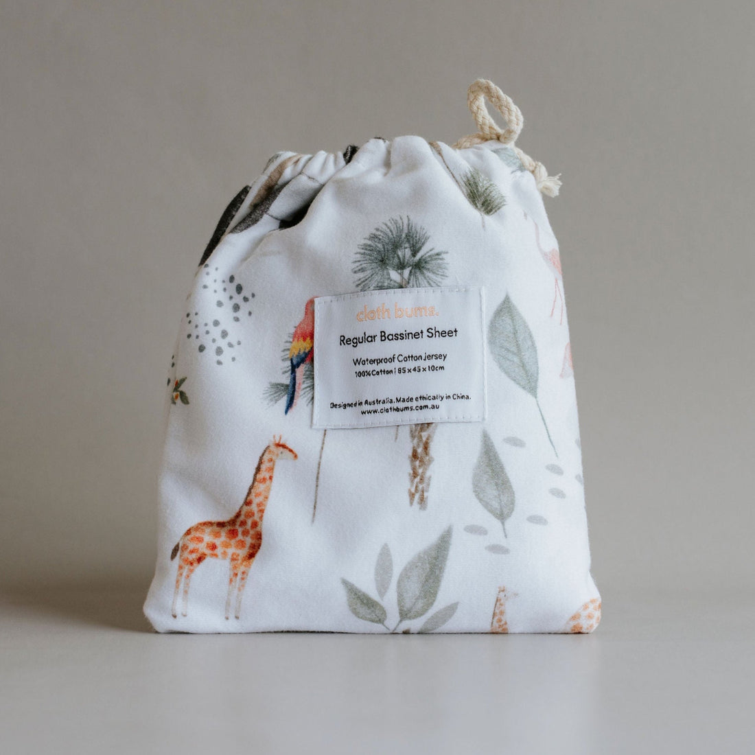 Regular Bassinet Waterproof Sheet - Wild Ones