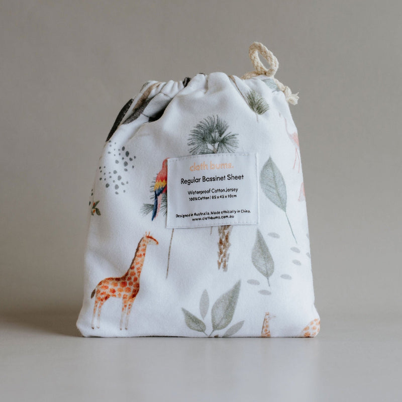 Regular Bassinet Waterproof Sheet - Wild Ones