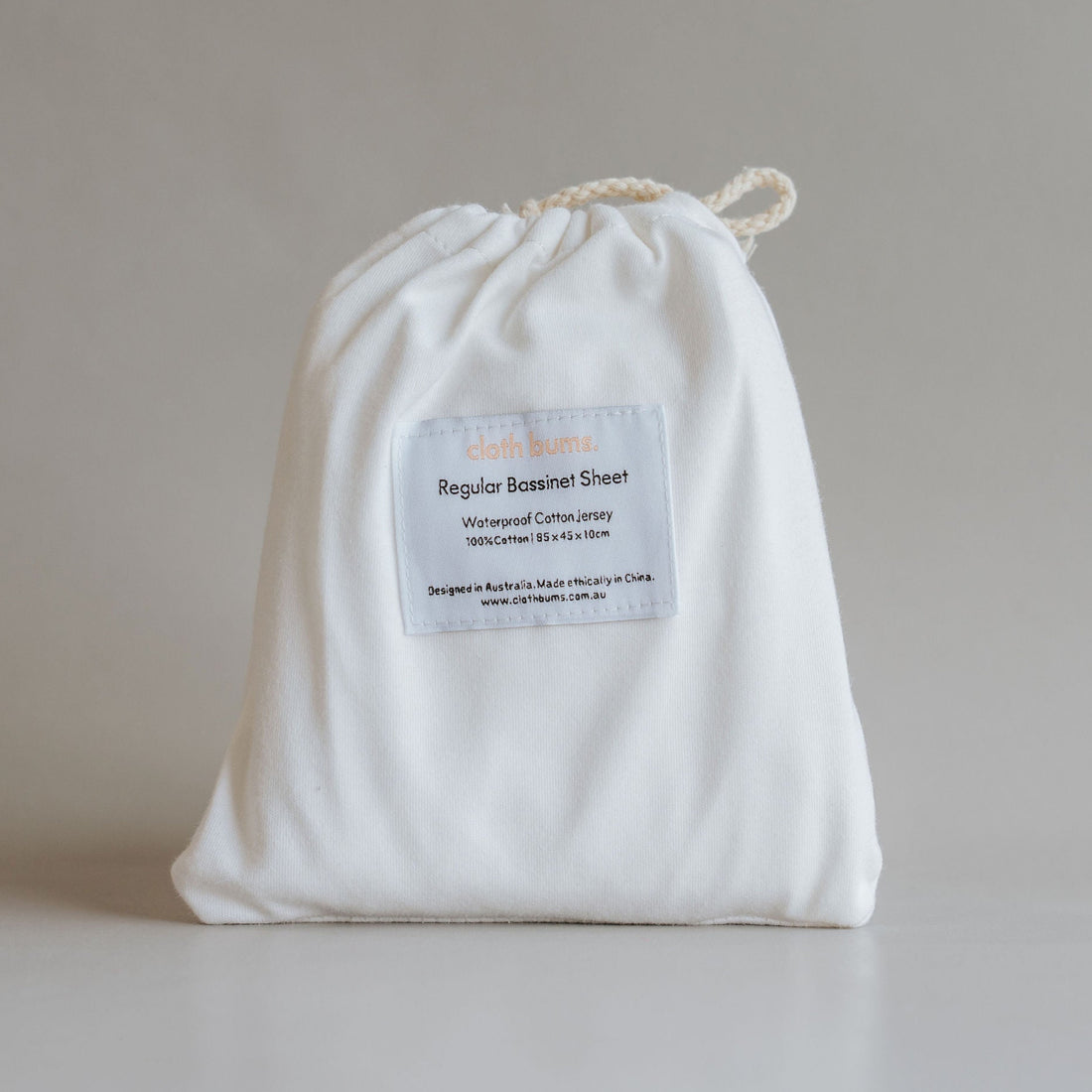 Regular Bassinet Waterproof Sheet - Ivory