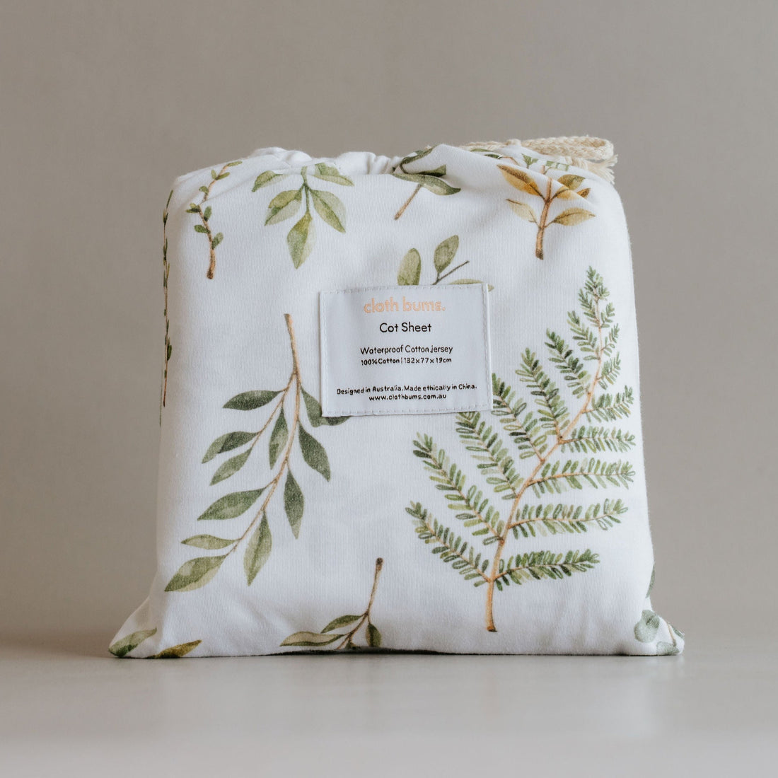 Waterproof Cot Sheet - Fern Gully