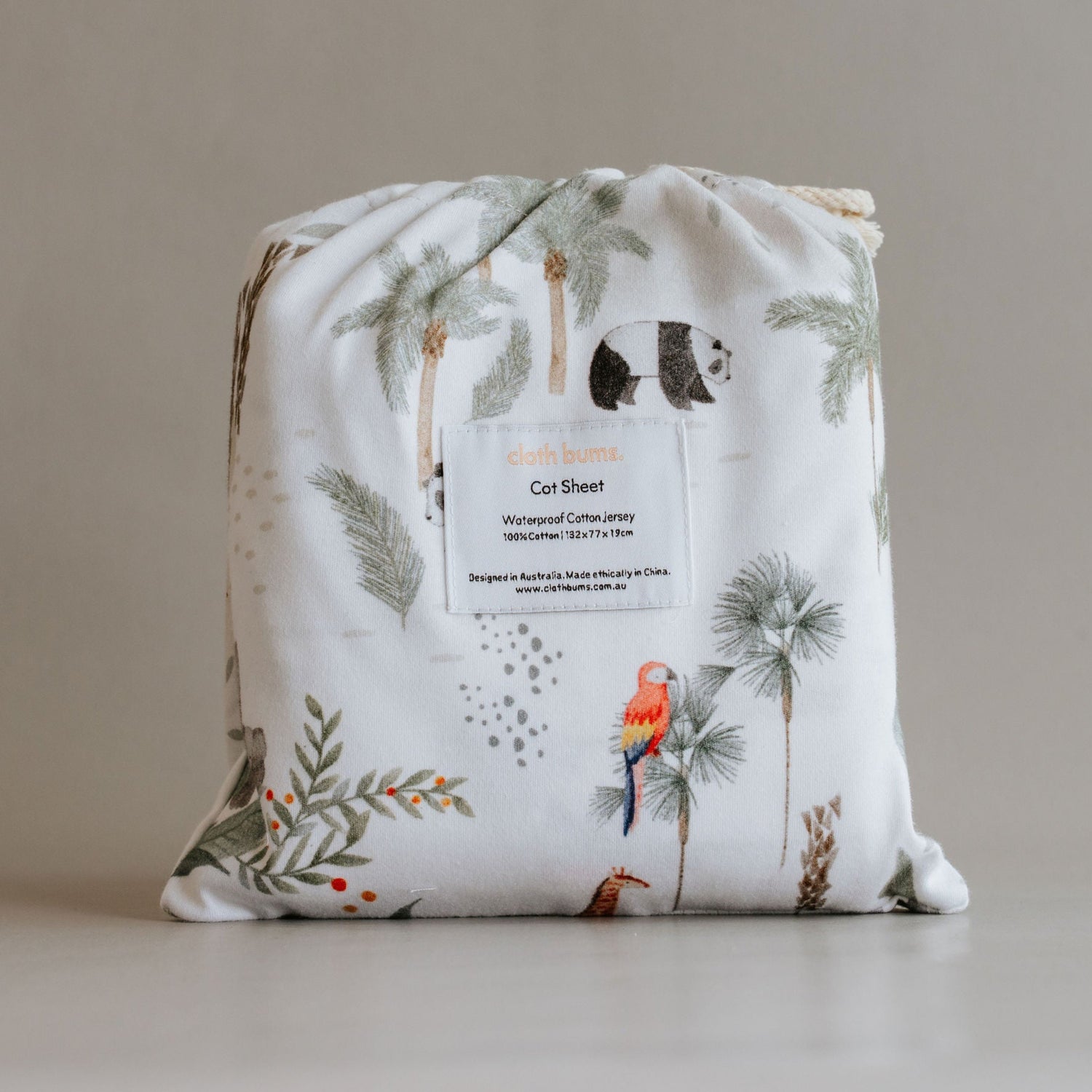 *PRE-ORDER* Waterproof Cot Sheet - Wild Ones