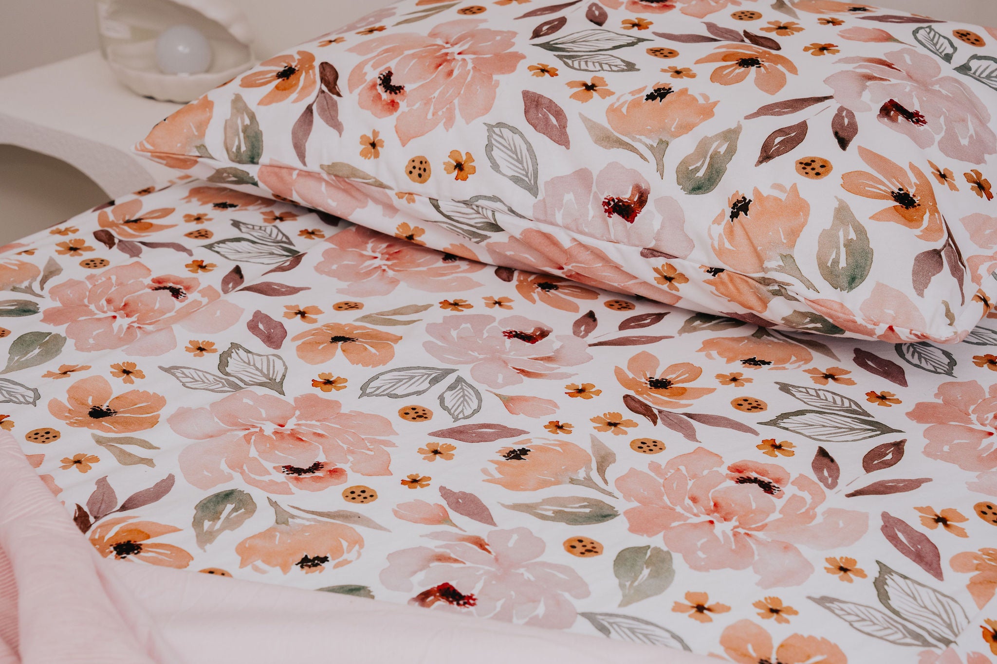 Waterproof Fitted Sheet in Single or King Single - Peony Pop