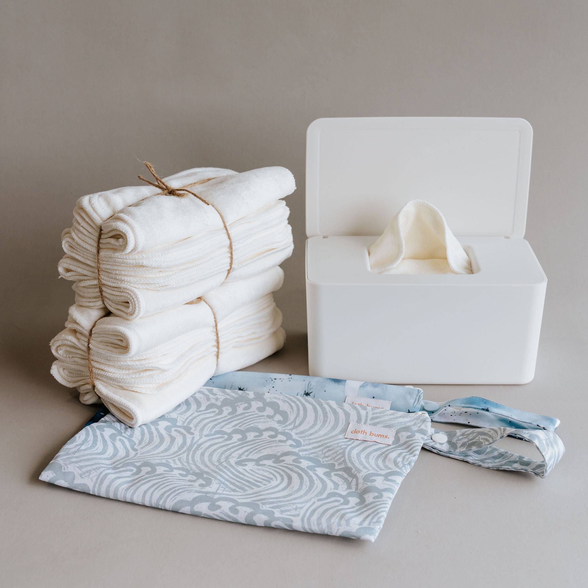 Full Time Reusable Bamboo Cloth Wipes Kit