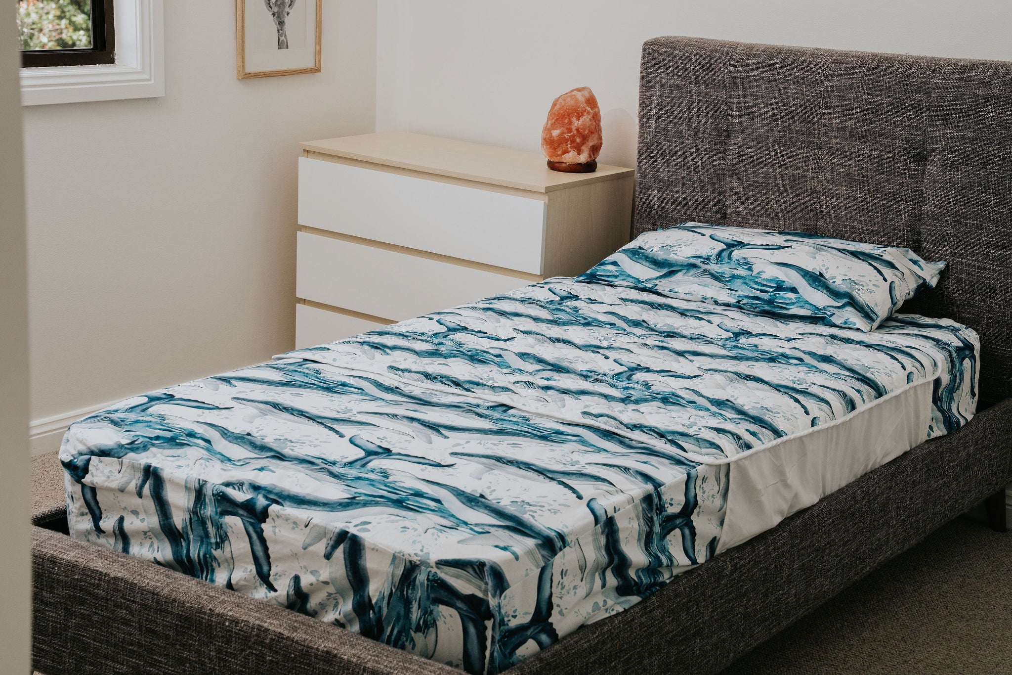 Waterproof Fitted Sheet in Single or King Single - License to Krill