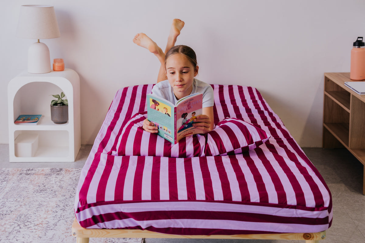 Waterproof Fitted Sheet in Single or King Single - Berry Good