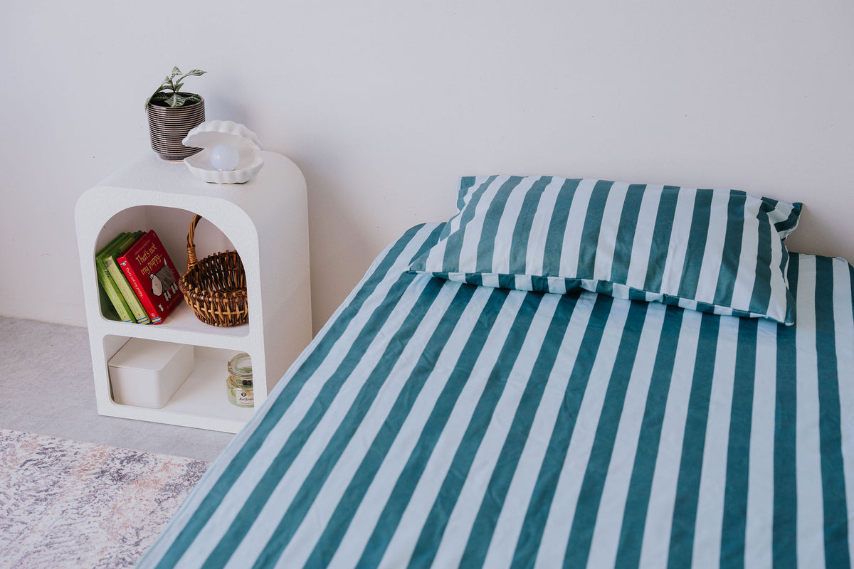 Waterproof Fitted Sheet in Single or King Single - Tide Line