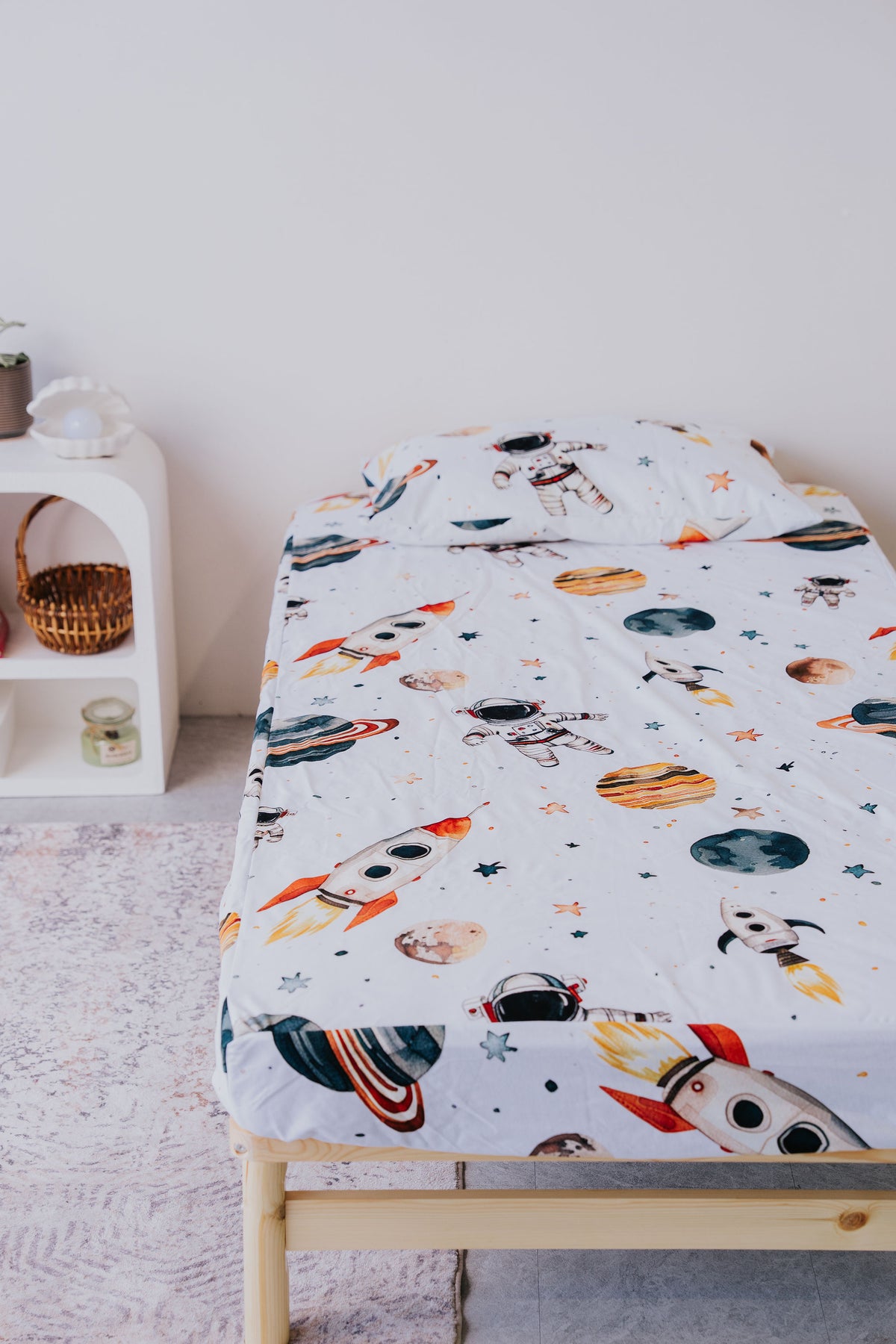 Waterproof Fitted Sheet in Single or King Single - Space Jam