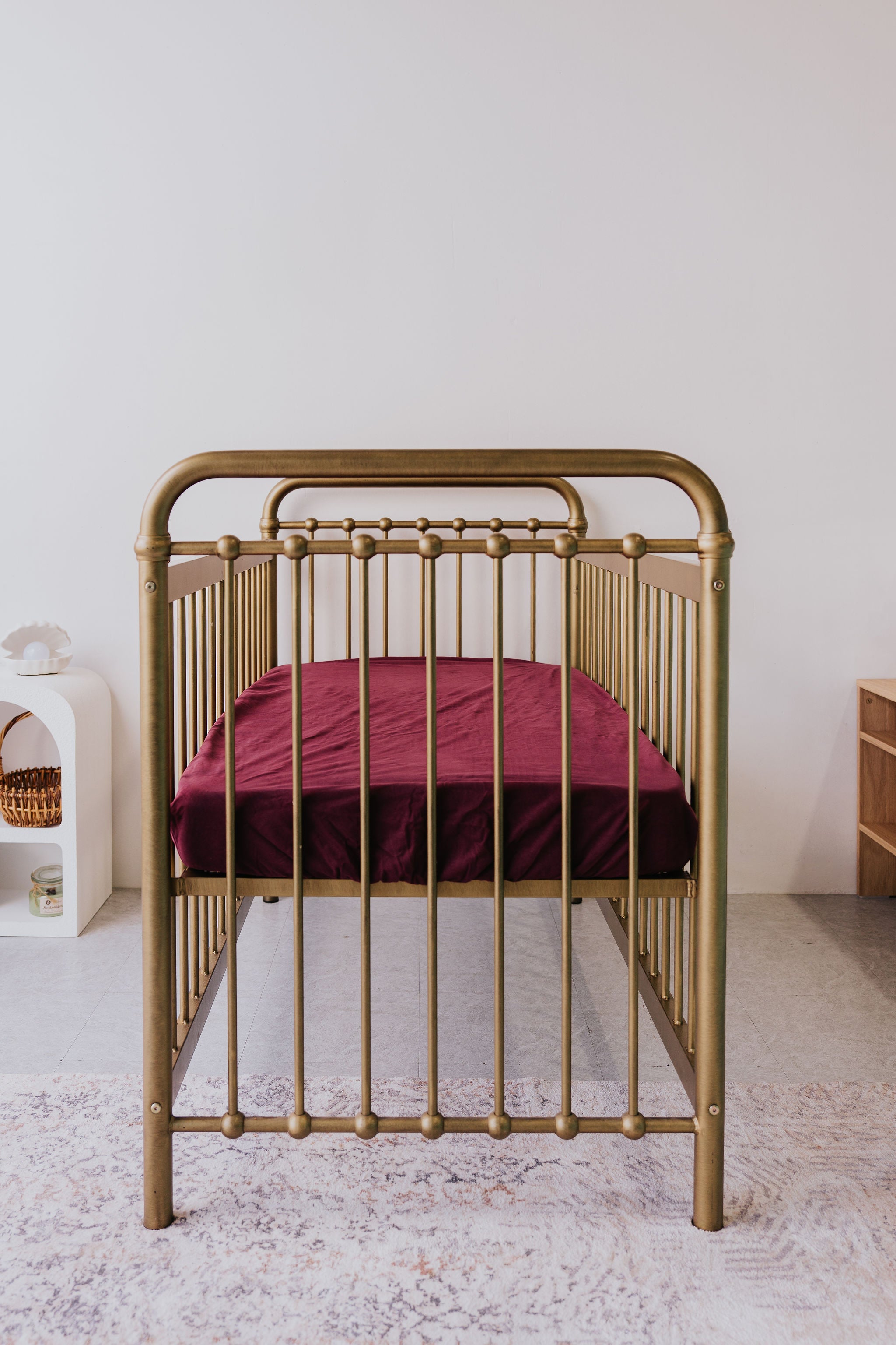 Waterproof Cot Sheet - Sangria