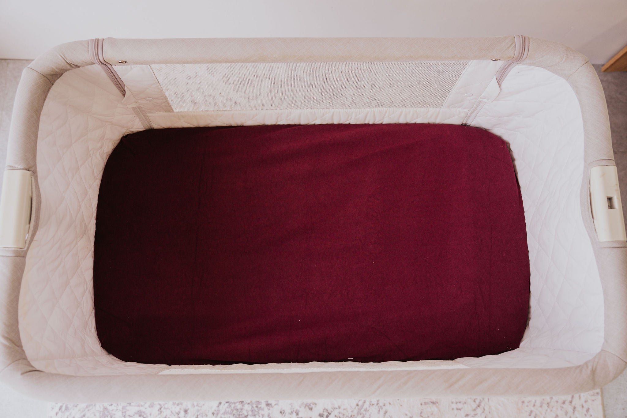 Co-Sleeper Waterproof Sheet - Sangria
