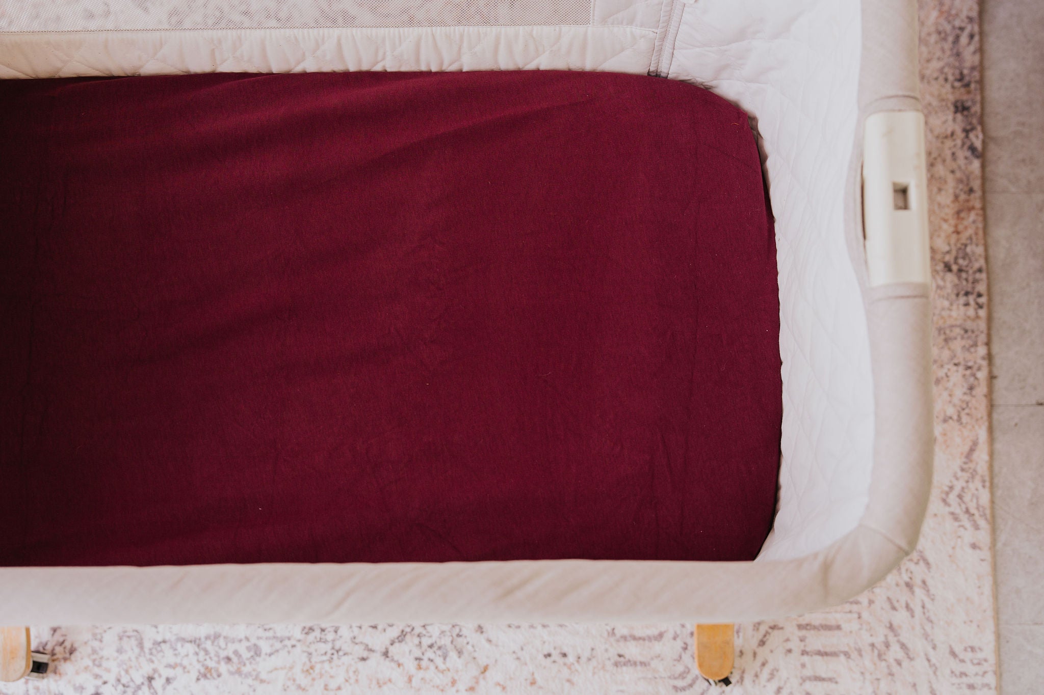 Co-Sleeper Waterproof Sheet - Sangria