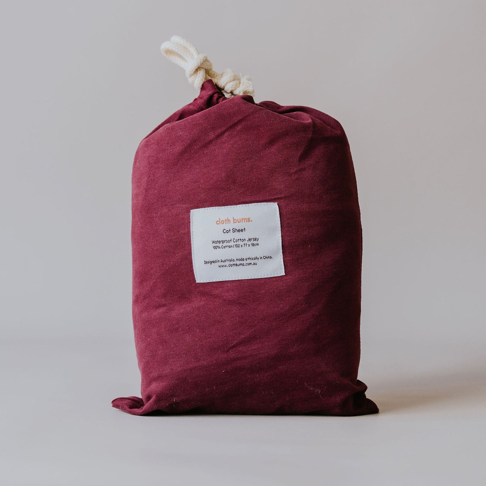 Waterproof Cot Sheet - Sangria