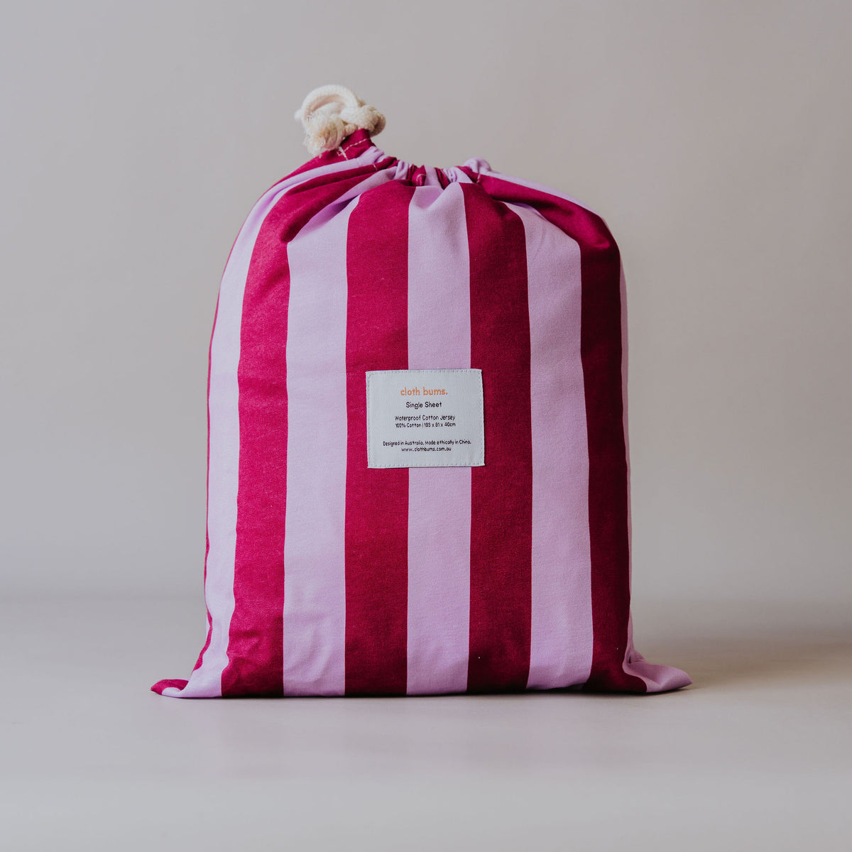 Waterproof Fitted Sheet in Single or King Single - Berry Good