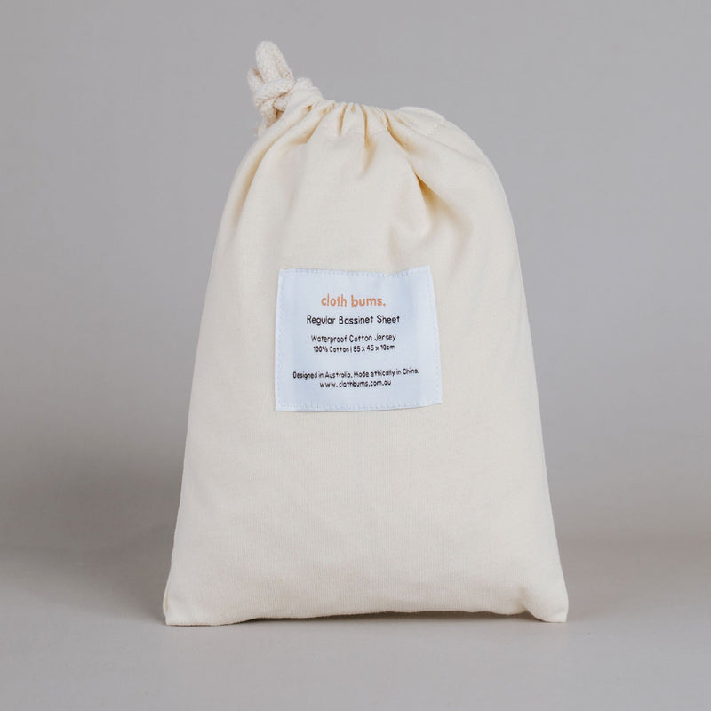 Regular Bassinet Waterproof Sheet - Flax