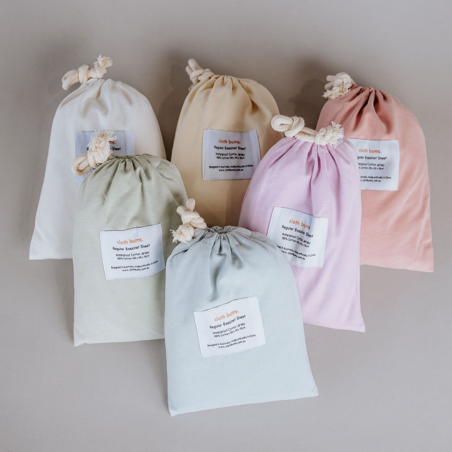 Regular Bassinet Waterproof Sheet - Musk