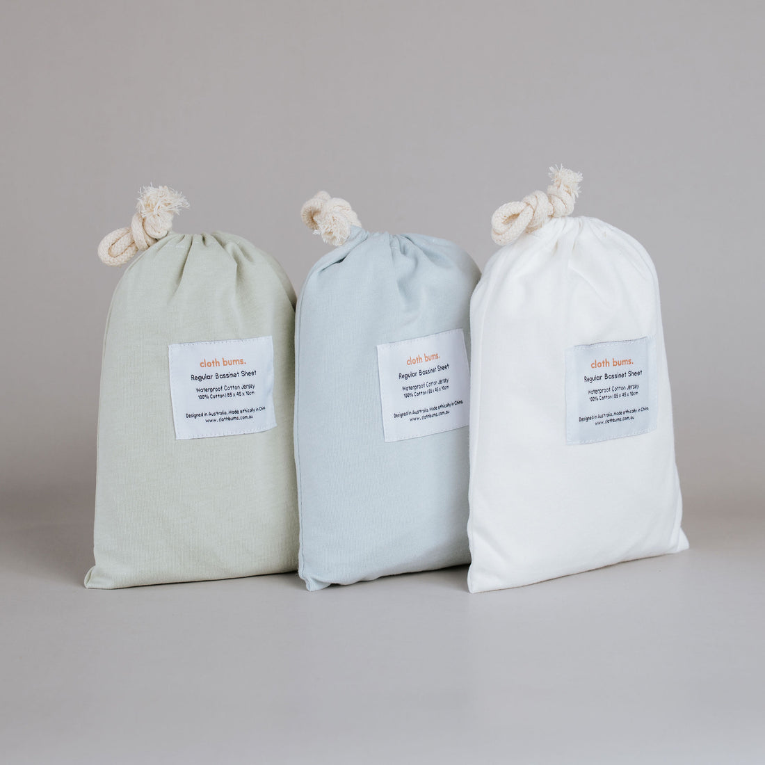 Regular Bassinet Waterproof Sheet - Sage Green