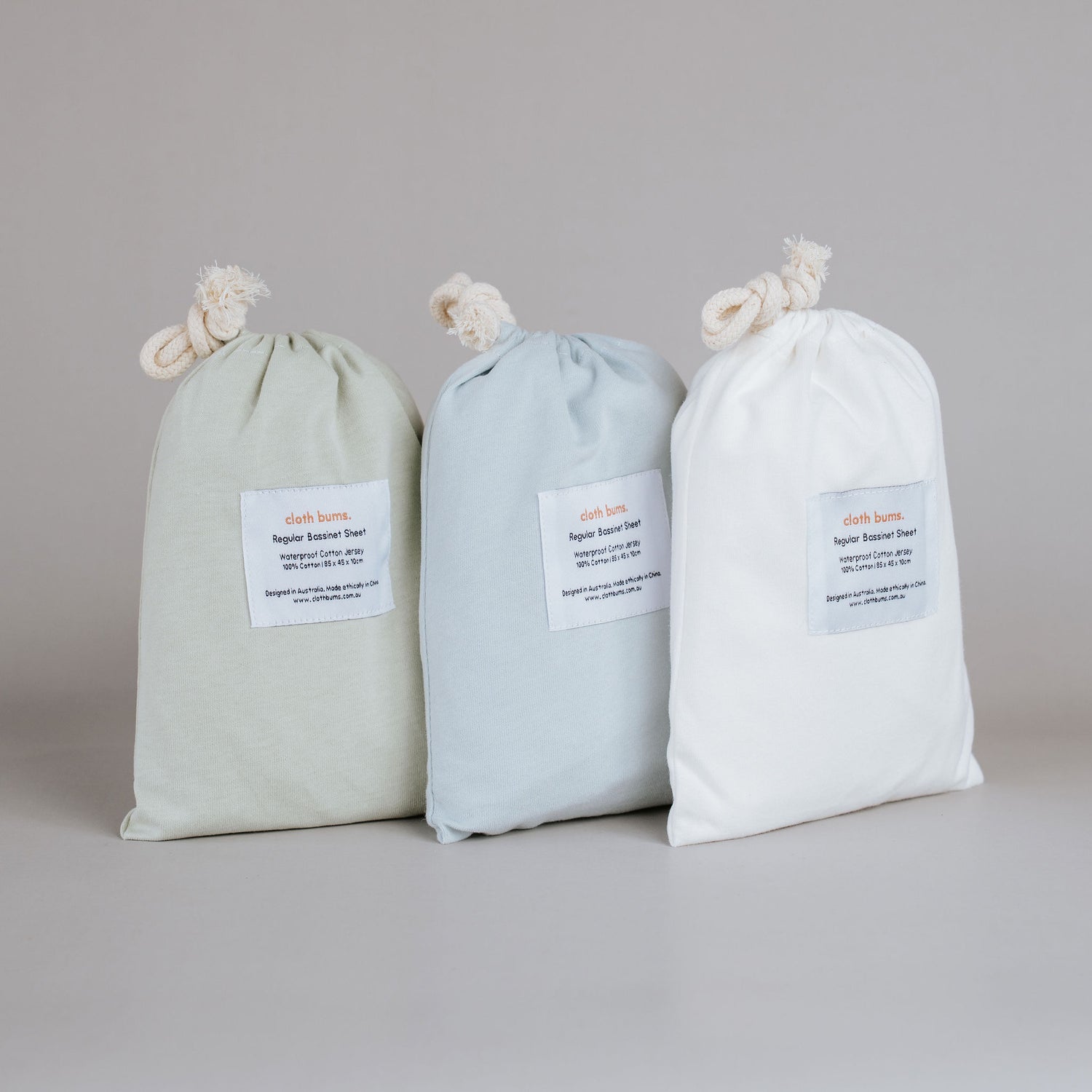 Regular Bassinet Waterproof Sheet - Sage Green