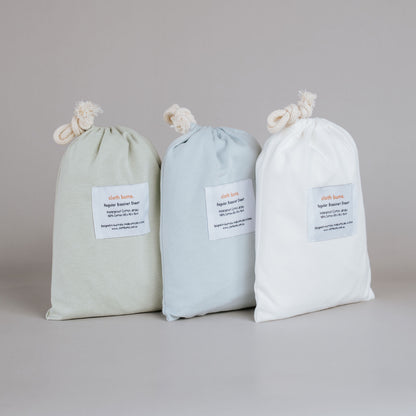 Regular Bassinet Waterproof Sheet - Sage Green