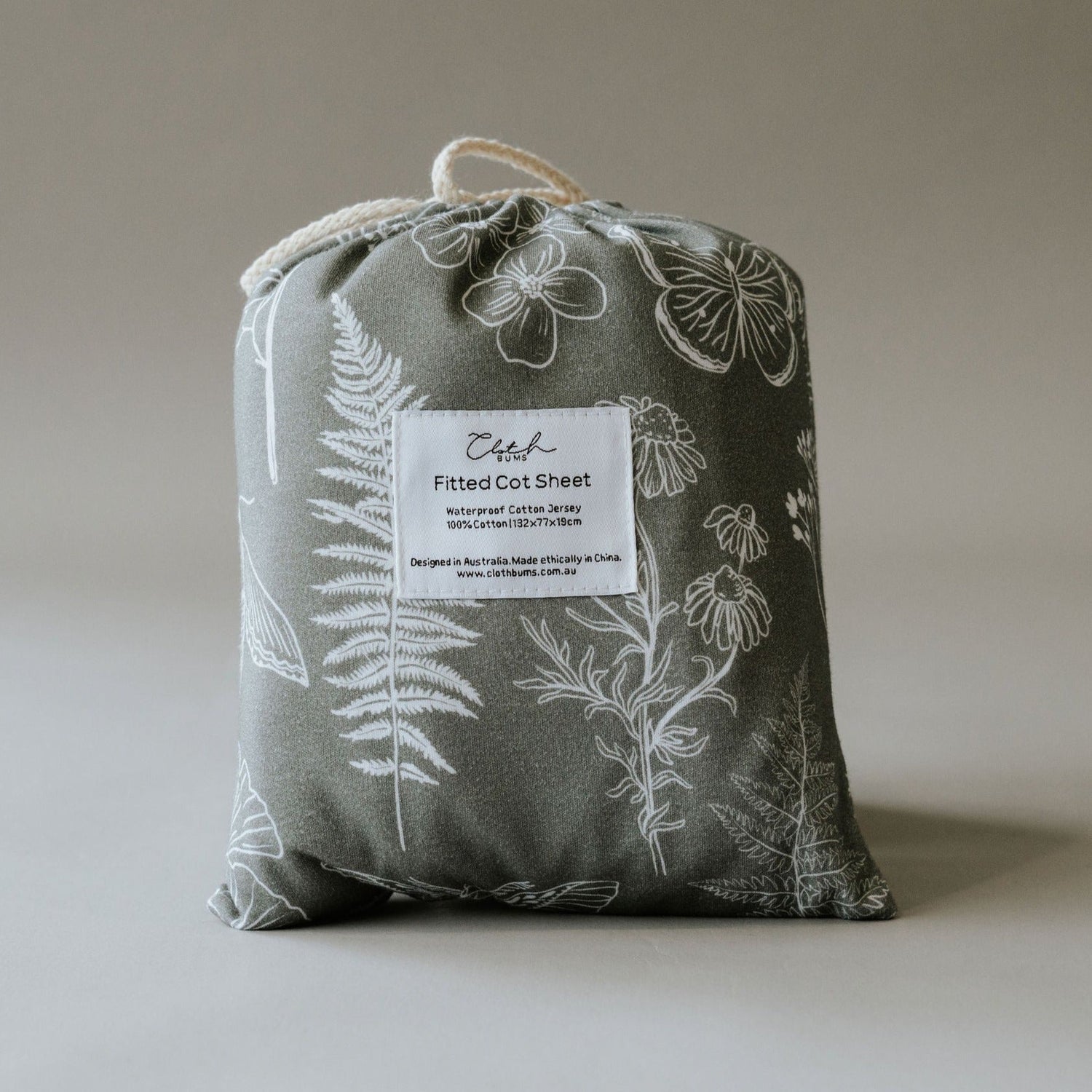 Waterproof Cot Sheet Olive Grove – Cloth Bums