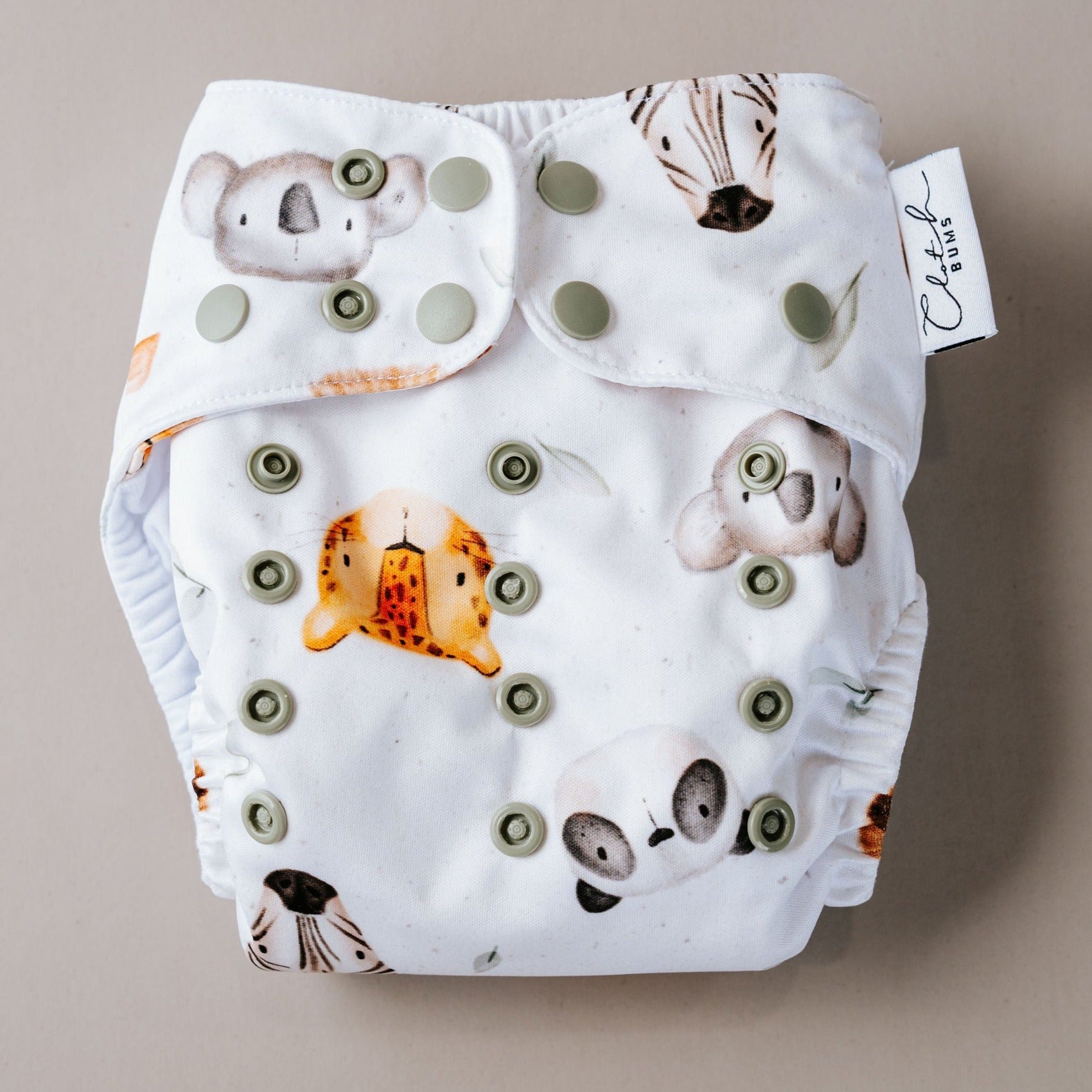 PIXIE One Size Fits Most Cloth Nappy - Peek A Zoo