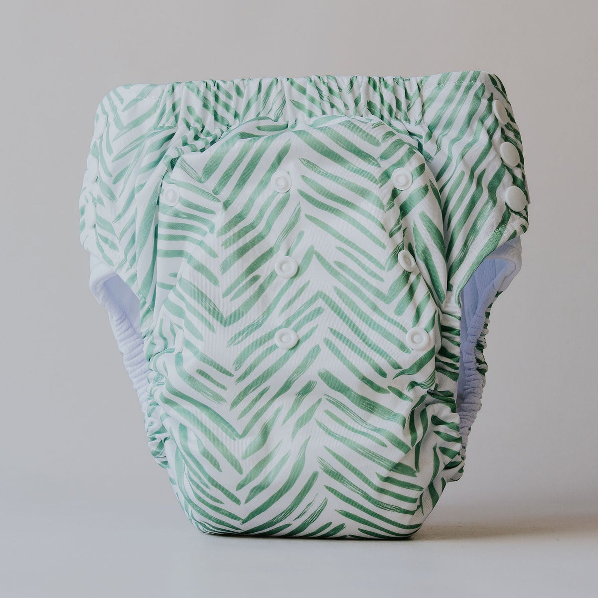 Big Kids pull-up nappy in Greenhouse print by Cloth Bums