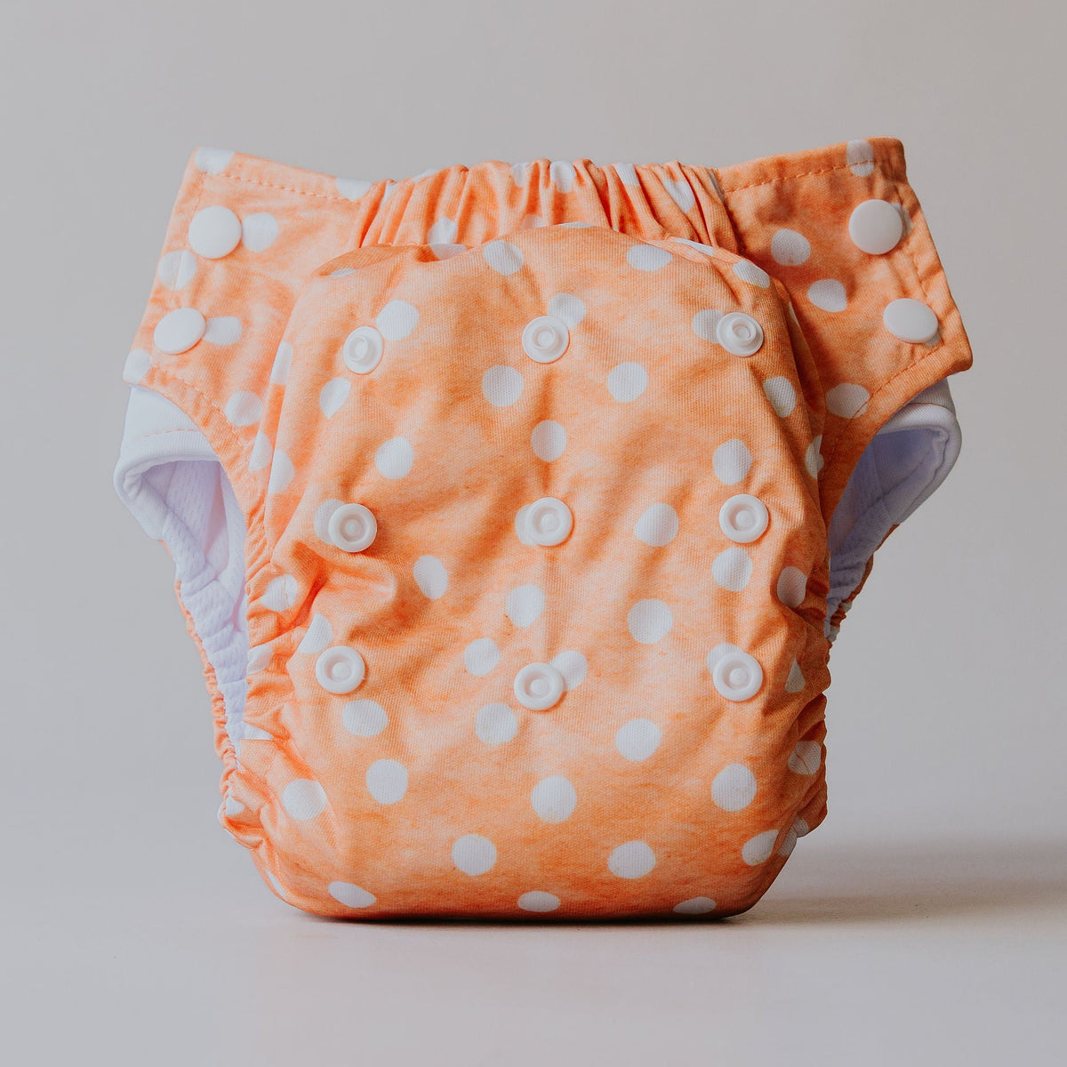 Gremlin pull-up nappy in Marmalade print by Cloth Bums