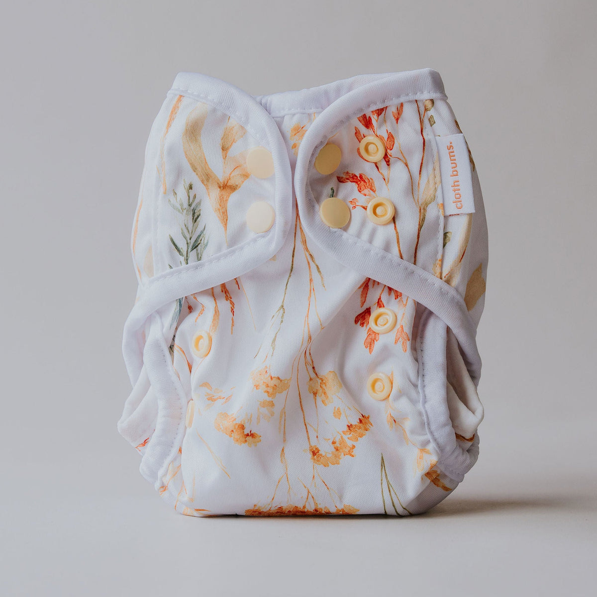 Fairy newborn nappy cover in Wild Prairie print by Cloth Bums
