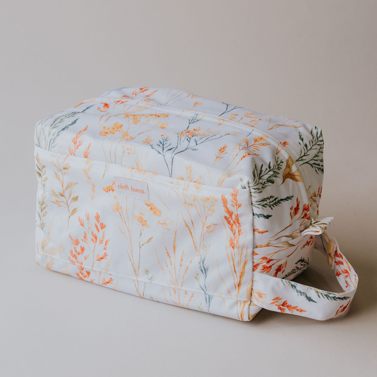Pod wet bag in Wild Prairie print by Cloth Bums