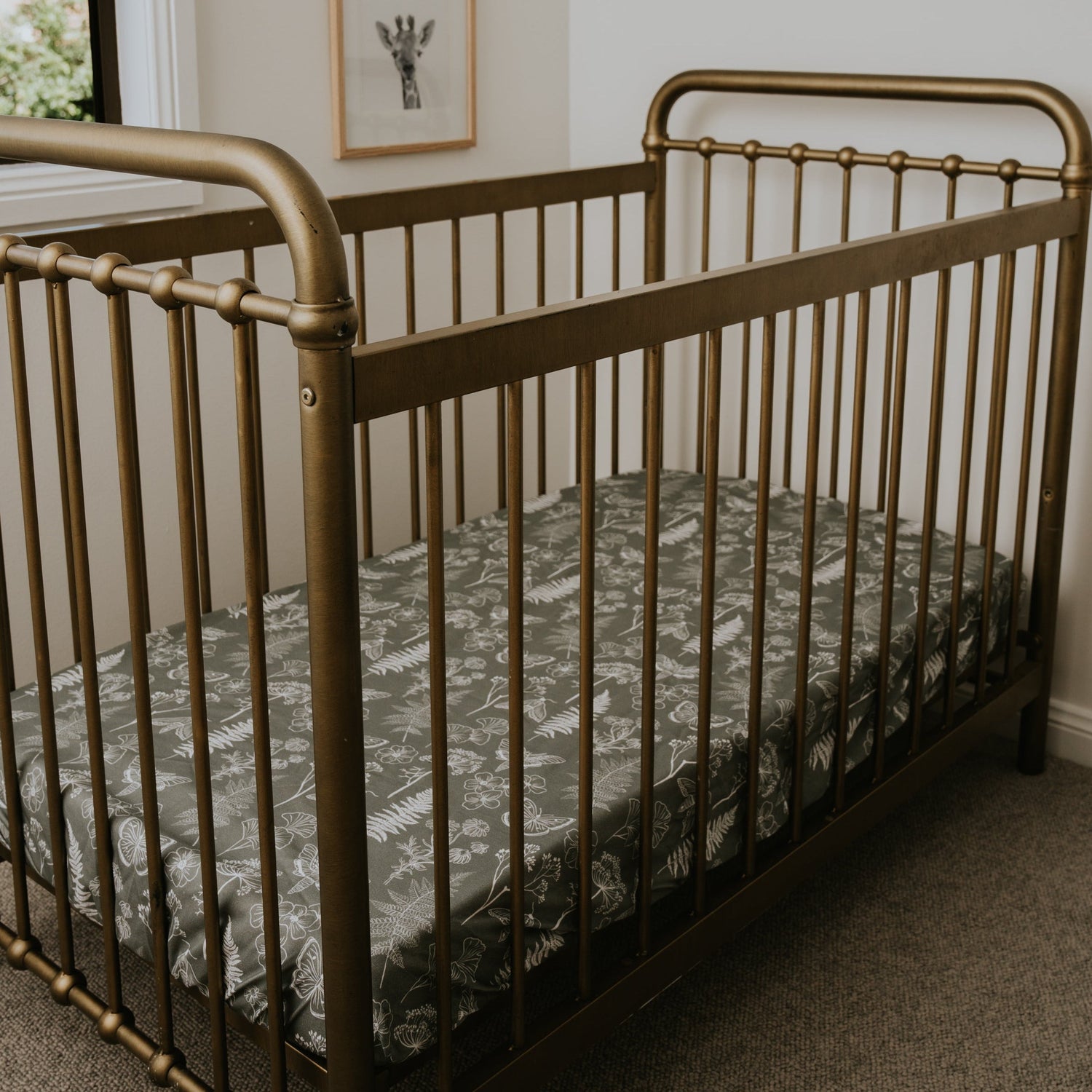 Waterproof Cot Sheet Olive Grove – Cloth Bums - Main Image