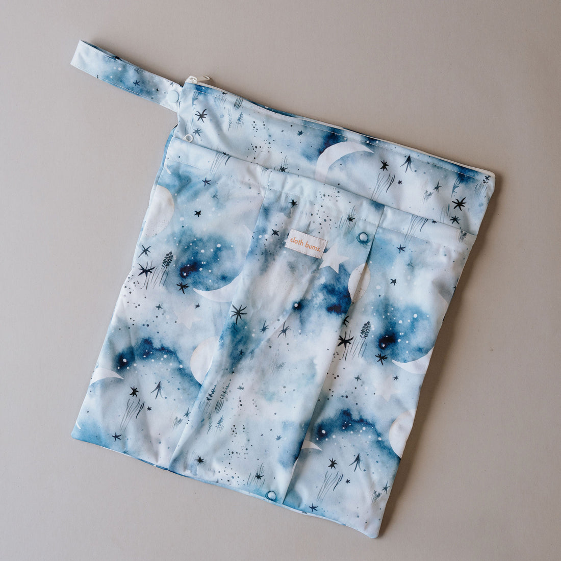 Large Double Pocket Wet Bag - Milky Way