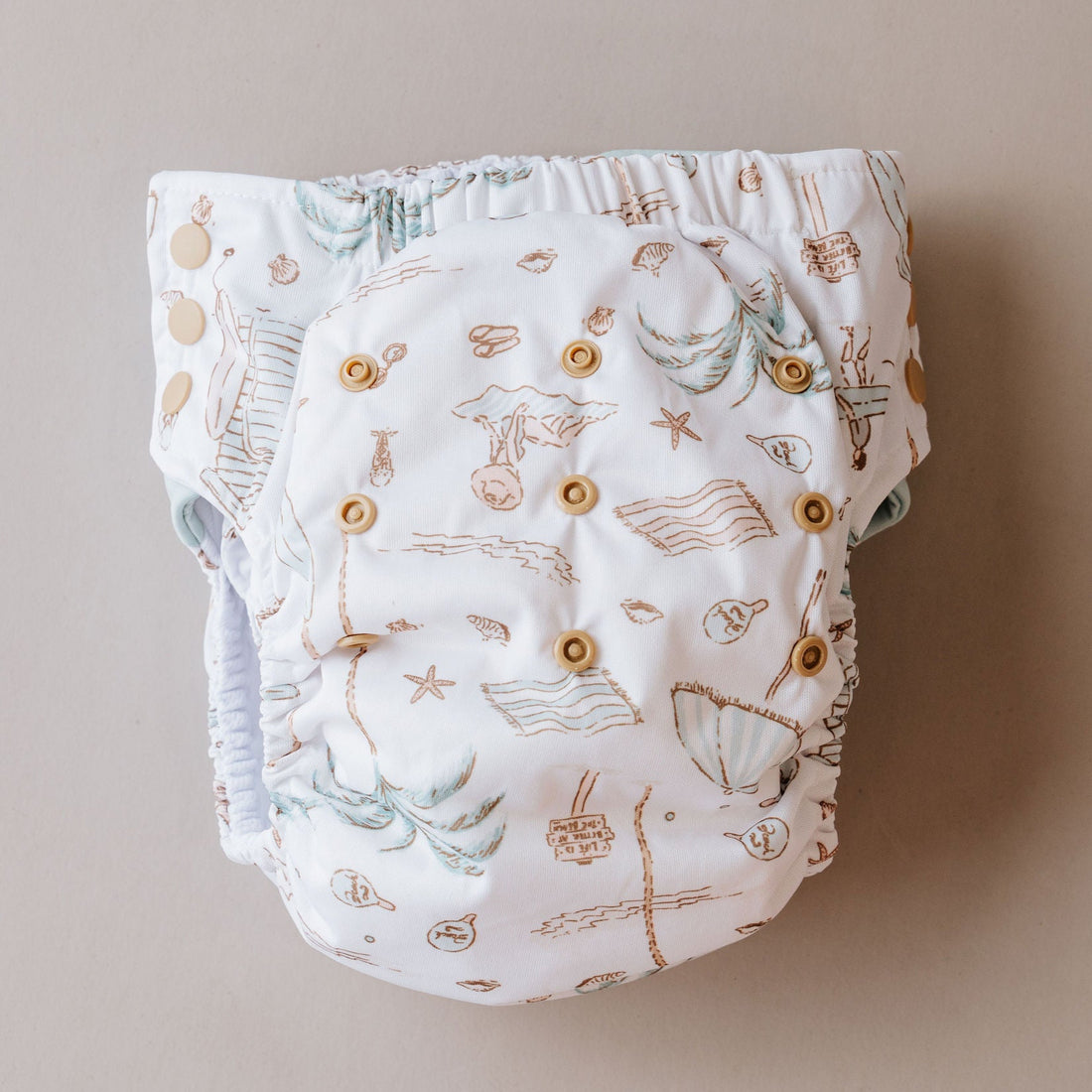 Big Kids Pull Up Reusable Nappy - Retro Sands