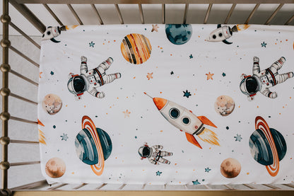 Waterproof Cot Sheet - Space Jam