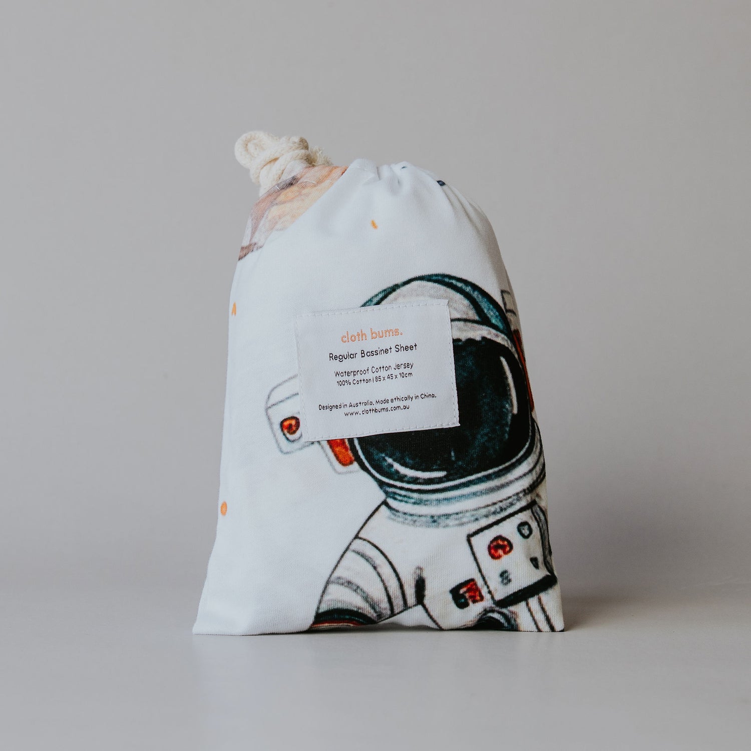 Regular Bassinet Waterproof Sheet - Space Jam