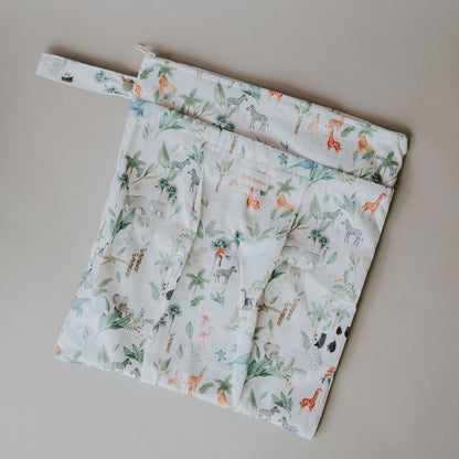 Large Double Pocket Wet Bag - Wild Ones