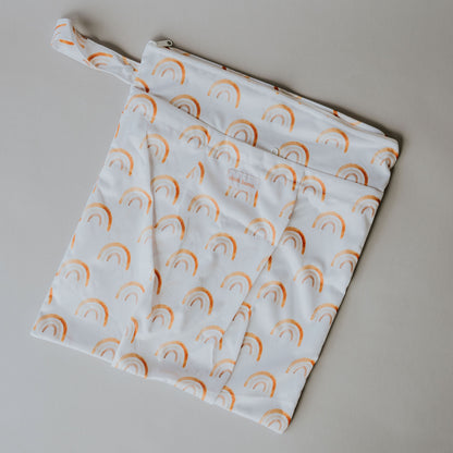 Large Double Pocket Wet Bag - Rainbow Riot