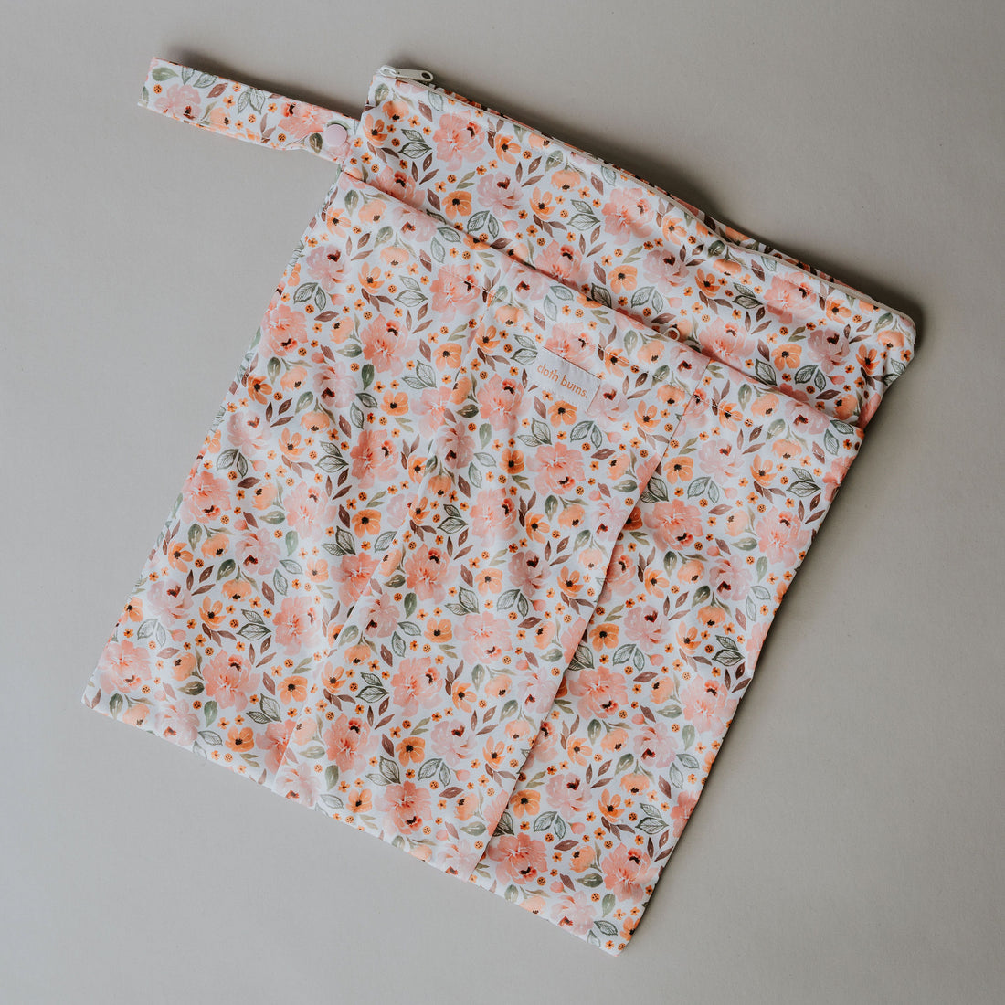 Large Double Pocket Wet Bag - Peony Pop