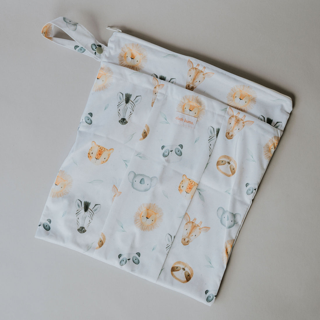 Large Double Pocket Wet Bag - Peek A Zoo