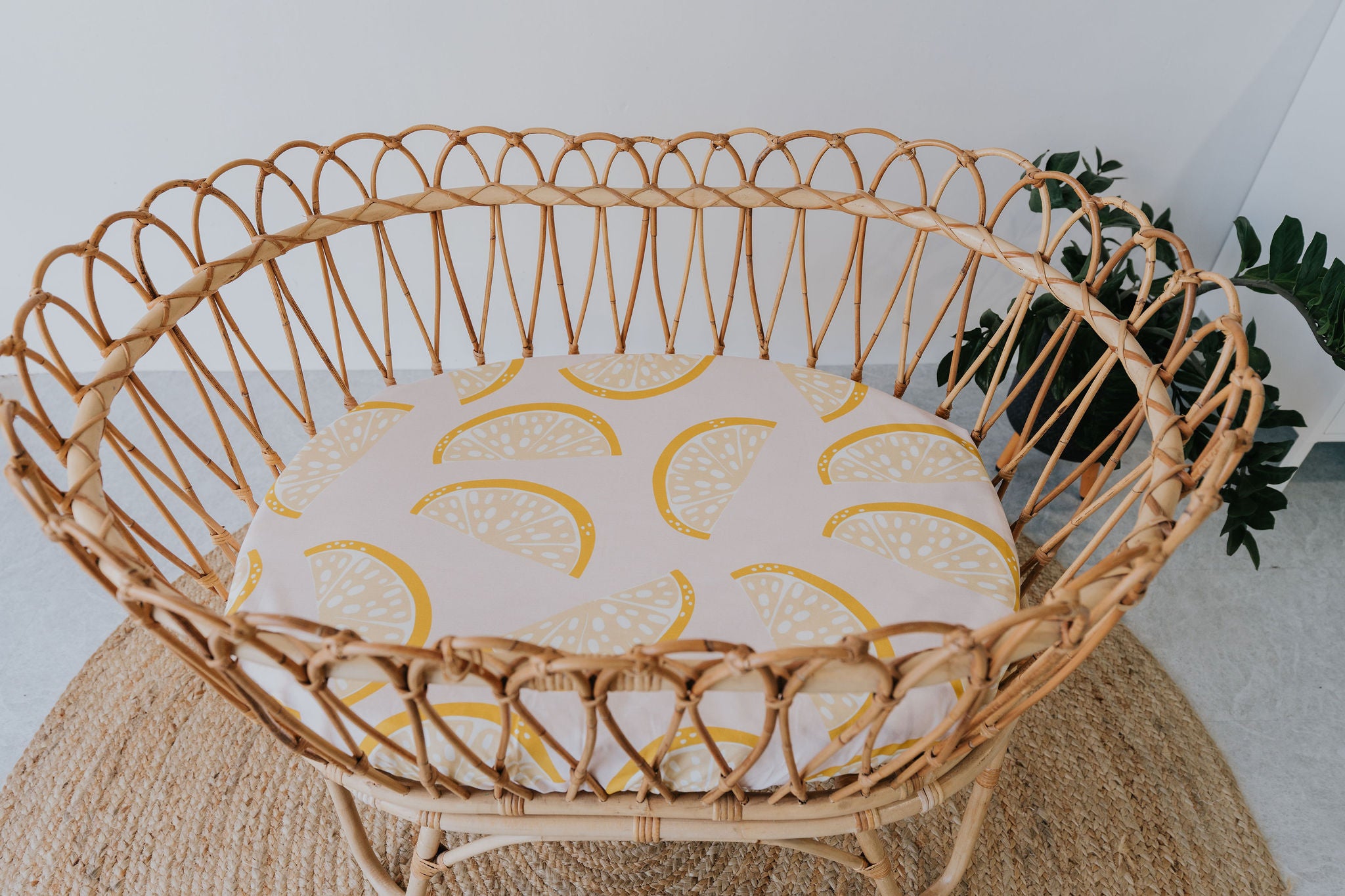 Regular Bassinet Waterproof Sheet - Pink Lemonade