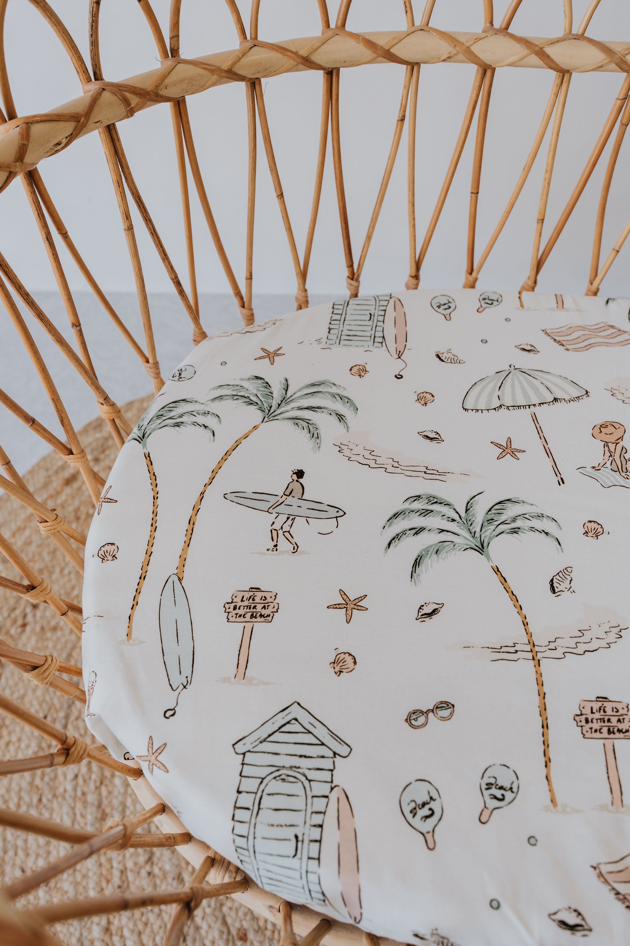 Regular Bassinet Waterproof Sheet - Retro Sands