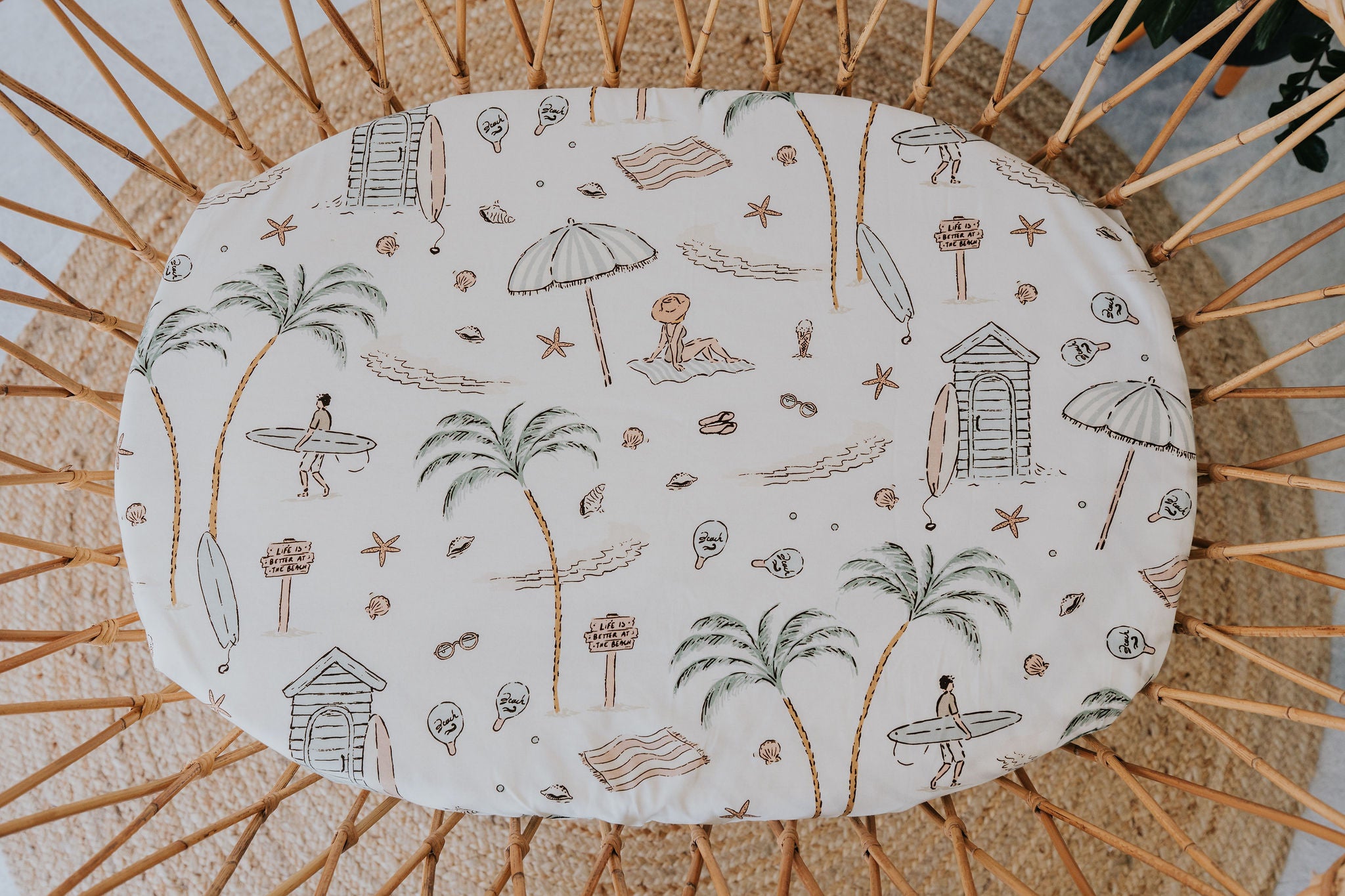 Regular Bassinet Waterproof Sheet - Retro Sands
