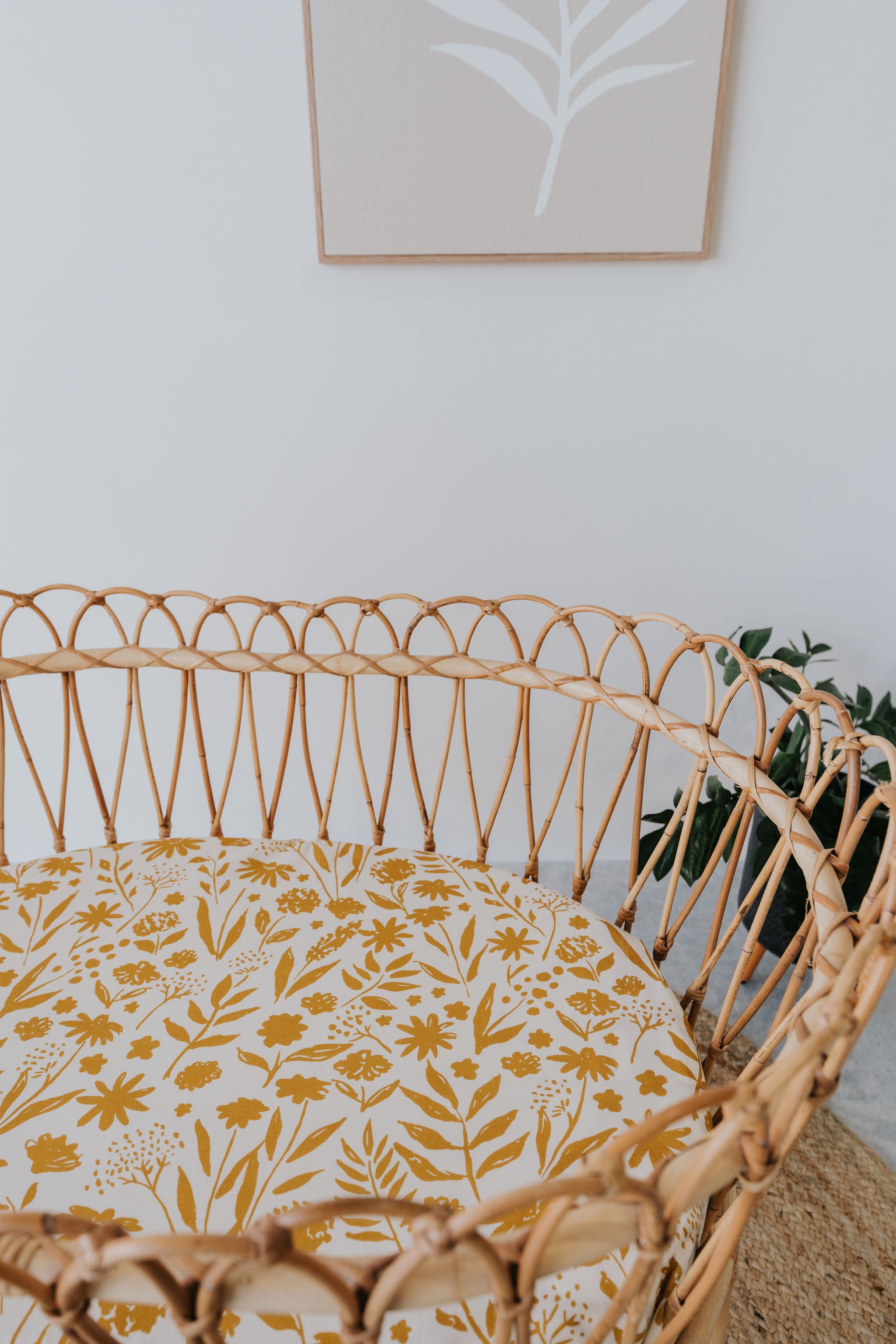 Regular Bassinet Waterproof Sheet - Golden Hour