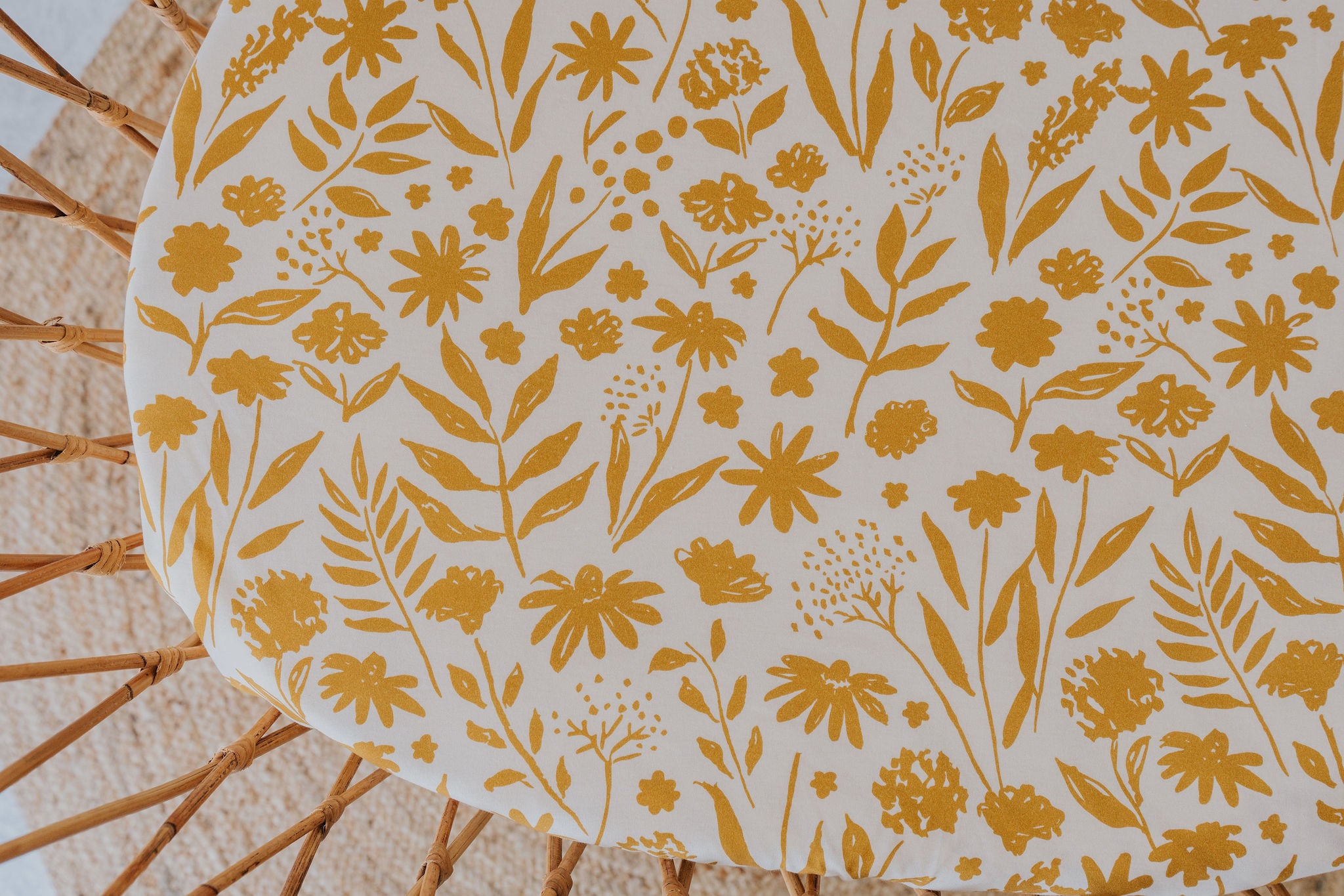 Regular Bassinet Waterproof Sheet - Golden Hour