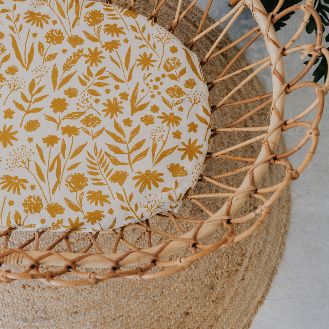 Regular Bassinet Waterproof Sheet - Golden Hour