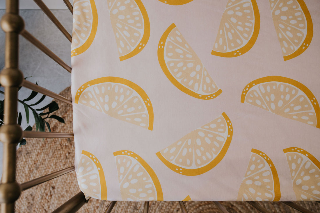 Waterproof Cot Sheet - Pink Lemonade