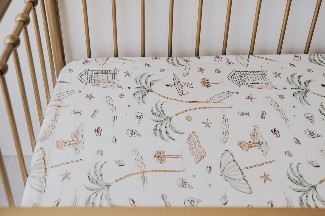 Waterproof Cot Sheet - Retro Sands